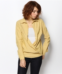 goa | C/麻  ダンガリーカシュクールシャツ(シャツ/ブラウス)