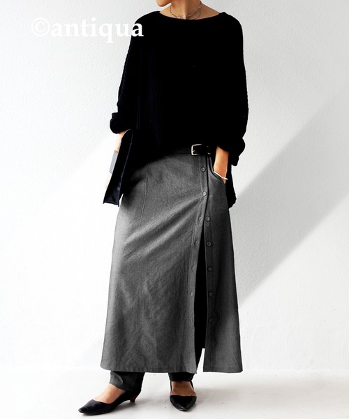 antiqua(アンティカ)の「レイヤードカフェパンツ(その他パンツ・レディース・ブラック/グレー/ブルー系その他/ベージュ・FREE)」の15枚目の写真