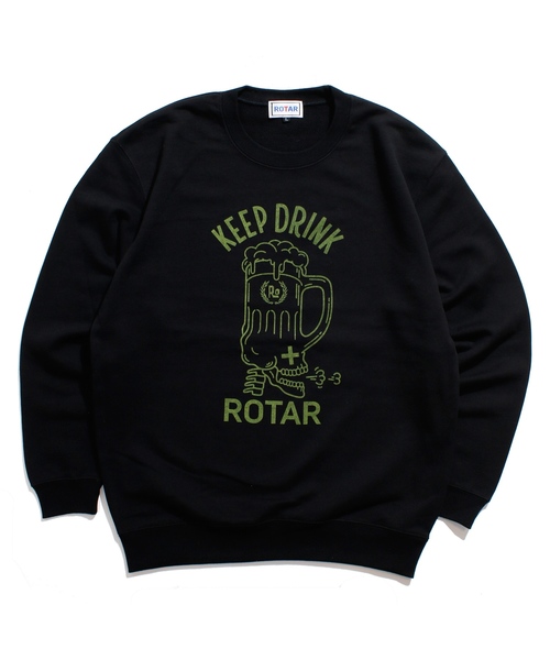 ROTAR(ローター)の「KEEP DRINK SWEAT スウェット トレーナー(スウェット・メンズ・ミックスグレー/ブラック/グリーン・SMALL/X-LARGE/LARGE/MEDIUM)」の2枚目の写真