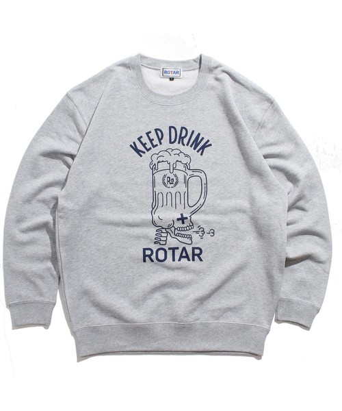 ROTAR(ローター)の「KEEP DRINK SWEAT スウェット トレーナー(スウェット・メンズ・ミックスグレー/ブラック/グリーン・SMALL/X-LARGE/LARGE/MEDIUM)」の4枚目の写真
