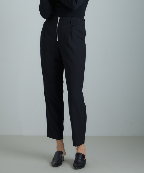 M/M ATTACHMENT(エムエムアタッチメント)の「【M/M ATTACHMENT】ビスコースギャバスラックスパンツ(スラックス・レディース・ブラック/ベージュ・1/2)」の2枚目の写真