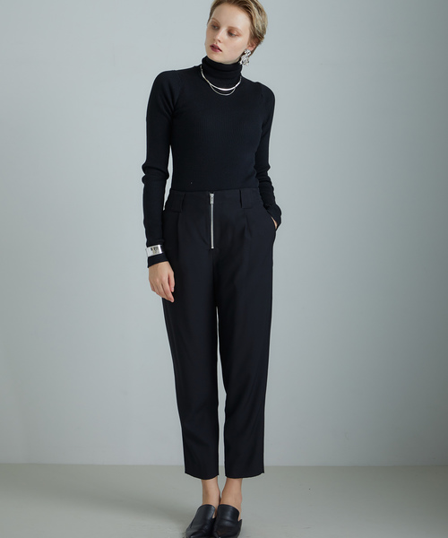 M/M ATTACHMENT(エムエムアタッチメント)の「【M/M ATTACHMENT】ビスコースギャバスラックスパンツ(スラックス・レディース・ブラック/ベージュ・1/2)」の9枚目の写真