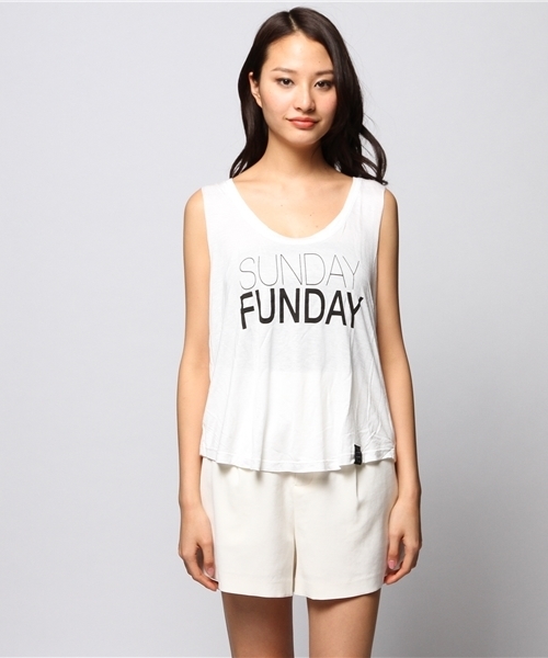 ROSE BUD(ローズバッド)の「(FONT LAB)XTK7000 SUNDAY FUNDAY TANK TOP(タンクトップ・レディース・アイボリー/ベージュ系その他・SMALL)」の10枚目の写真