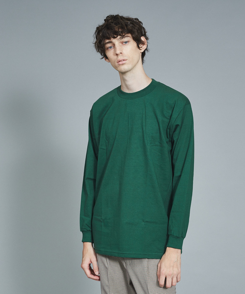 PRO CLUB （プロクラブ）の「【PRO CLUB】クルーネック　ヘビーウェイトロングTシャツ（Tシャツ/カットソー・メンズ・ホワイト/ブラック/ネイビー/ブラウン/グレー/グリーン/ボルドー/マスタード・2/3/4）」の6枚目の写真