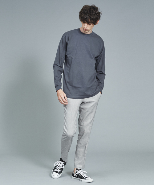 PRO CLUB （プロクラブ）の「【PRO CLUB】クルーネック　ヘビーウェイトロングTシャツ（Tシャツ/カットソー・メンズ・ホワイト/ブラック/ネイビー/ブラウン/グレー/グリーン/ボルドー/マスタード・2/3/4）」の16枚目の写真