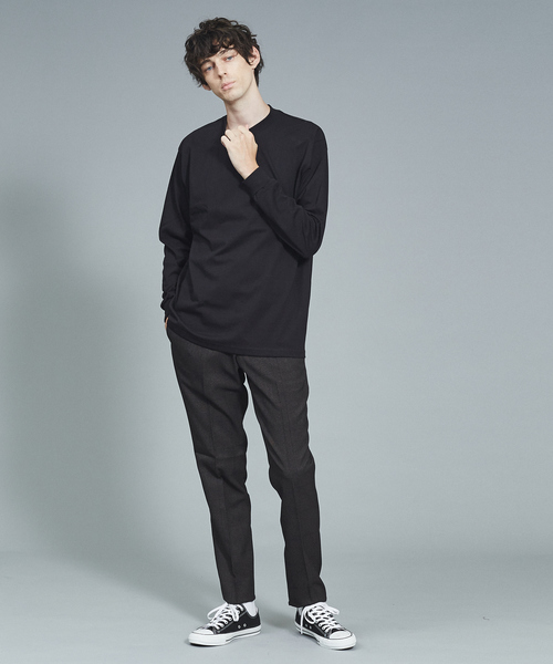 PRO CLUB （プロクラブ）の「【PRO CLUB】クルーネック　ヘビーウェイトロングTシャツ（Tシャツ/カットソー・メンズ・ホワイト/ブラック/ネイビー/ブラウン/グレー/グリーン/ボルドー/マスタード・2/3/4）」の14枚目の写真