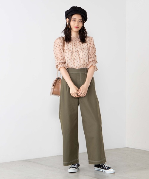 WEGO（ウィゴー）の「WEGO/チノタックストレートワイドパンツ（チノパンツ・レディース・ライトブラウン/カーキ/ベージュ/ブラック・MEDIUM/SMALL/X-SMALL/LARGE）」の17枚目の写真