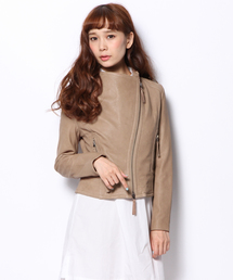 GRACE CONTINENTAL | ラムベジライダースジャケット(ライダースジャケット)