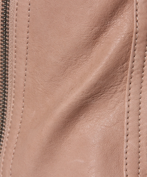 GRACE CONTINENTAL（グレースコンチネンタル）の「ラムベジライダースジャケット（ライダースジャケット・レディース・ブラック/ベージュ/イエロー・36/38）」の9枚目の写真