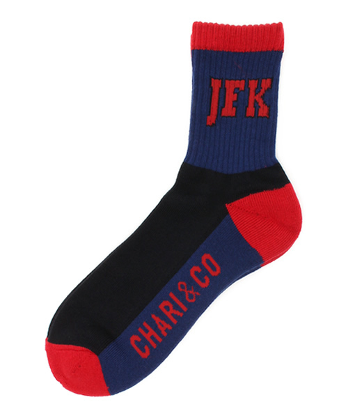 CHARI&CO（チャリアンドコー）の「CHARI&CO NYC / M ソックス JFK（ソックス/靴下・メンズ・ホワイト/グレー/ネイビー・ONE SIZE）」の3枚目の写真