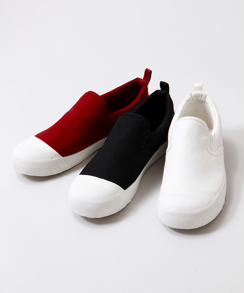 WEGO(ウィゴー)の「WEGO/プレーンスリッポン(スニーカー・メンズ・ホワイト/ブラック/ワイン・LARGE/MEDIUM)」の7枚目の写真