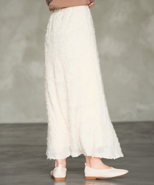 Aunt Marie's（アントマリーズ）の「AUNT MARIE'S シフォンカットジャガードスカート（スカート・レディース・ブラック/ナチュラル・FREE）」の7枚目の写真