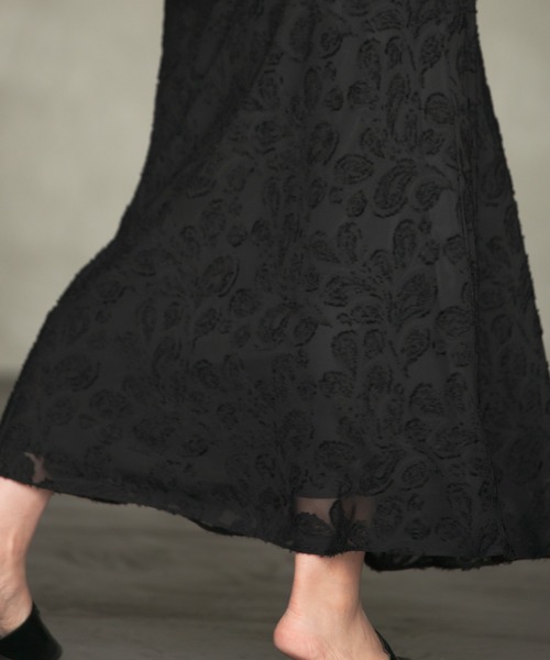 Aunt Marie's（アントマリーズ）の「AUNT MARIE'S シフォンカットジャガードスカート（スカート・レディース・ブラック/ナチュラル・FREE）」の15枚目の写真