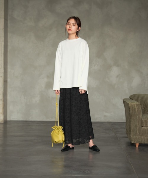 Aunt Marie's（アントマリーズ）の「AUNT MARIE'S シフォンカットジャガードスカート（スカート・レディース・ブラック/ナチュラル・FREE）」の22枚目の写真