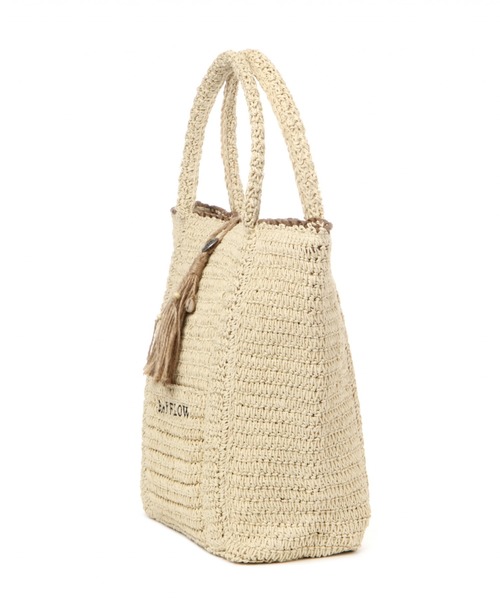 BAYFLOW（ベイフロー）の「20SSペーパータックロゴトートL（トートバッグ・レディース・ブラウン/ナチュラル・FREE）」の10枚目の写真