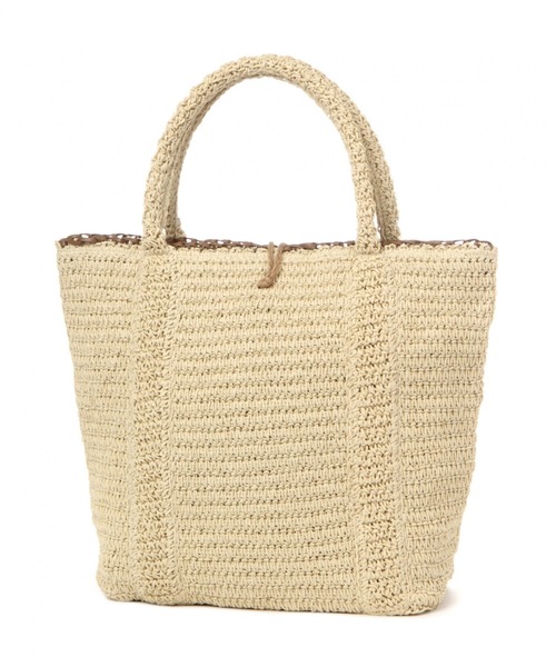 BAYFLOW（ベイフロー）の「20SSペーパータックロゴトートL（トートバッグ・レディース・ブラウン/ナチュラル・FREE）」の7枚目の写真