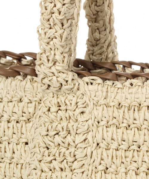 BAYFLOW（ベイフロー）の「20SSペーパータックロゴトートL（トートバッグ・レディース・ブラウン/ナチュラル・FREE）」の12枚目の写真