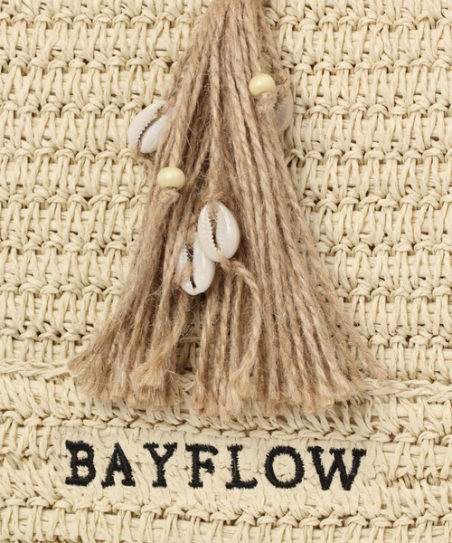 BAYFLOW（ベイフロー）の「20SSペーパータックロゴトートL（トートバッグ・レディース・ブラウン/ナチュラル・FREE）」の3枚目の写真