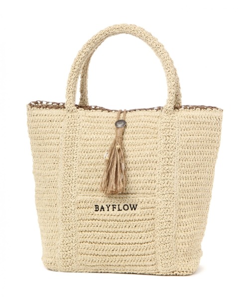 BAYFLOW（ベイフロー）の「20SSペーパータックロゴトートL（トートバッグ・レディース・ブラウン/ナチュラル・FREE）」の15枚目の写真