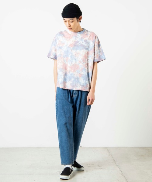 WEGO（ウィゴー）の「WEGO/タイダイビッグ半袖Tシャツ（Tシャツ/カットソー・メンズ・パープル/ピンク・MEDIUM/LARGE）」の6枚目の写真