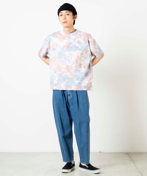 WEGO（ウィゴー）の「WEGO/タイダイビッグ半袖Tシャツ（Tシャツ/カットソー・メンズ・パープル/ピンク・MEDIUM/LARGE）」の8枚目の写真