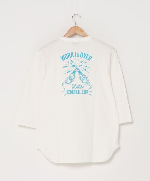 ROTAR（ローター）の「WORK is OVER BB Tee バックプリント（Tシャツ/カットソー・メンズ・スミクロ/ホワイト×レッド/ホワイト系その他・X-LARGE/SMALL/LARGE/MEDIUM）」の14枚目の写真