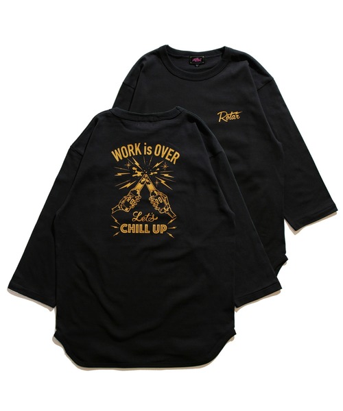 WORK is OVER BB Tee バックプリント（Tシャツ/カットソー）｜ROTAR（ローター）