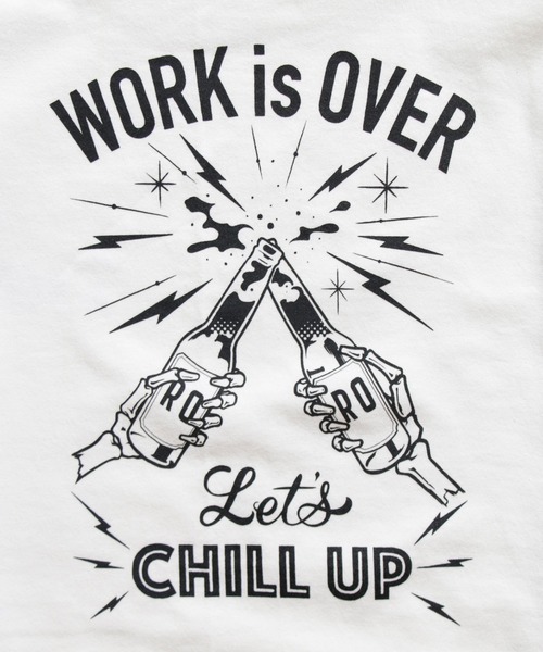 ROTAR（ローター）の「WORK is OVER BB Tee バックプリント（Tシャツ/カットソー・メンズ・スミクロ/ホワイト×レッド/ホワイト系その他・X-LARGE/SMALL/LARGE/MEDIUM）」の11枚目の写真