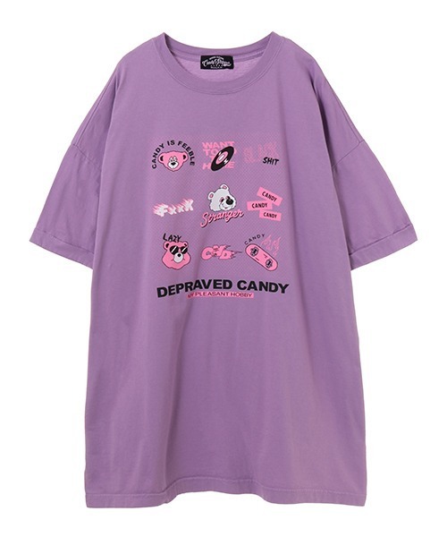 Candy Stripper（キャンディストリッパー）の「DEPRAVED CANDY BIG BIG Tシャツ（Tシャツ/カットソー・レディース・オフホワイト/ブラック/グリーン/ラベンダー・2）」の4枚目の写真