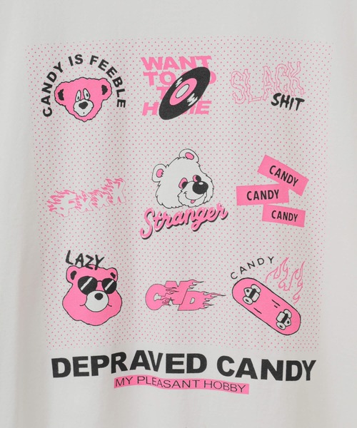Candy Stripper（キャンディストリッパー）の「DEPRAVED CANDY BIG BIG Tシャツ（Tシャツ/カットソー・レディース・オフホワイト/ブラック/グリーン/ラベンダー・2）」の11枚目の写真