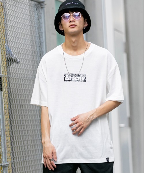 En serio TOKYO（エンソリオトーキョー）の「JAPANクラフト BOXロゴ ビッグシルエット Tシャツ（Tシャツ/カットソー・メンズ・ホワイト系その他/ブラック系その他/ホワイト系その他2/ブラック系その他3/ホワイト系その他3/ブラック系その他2・LL/S/M/L）」の7枚目の写真