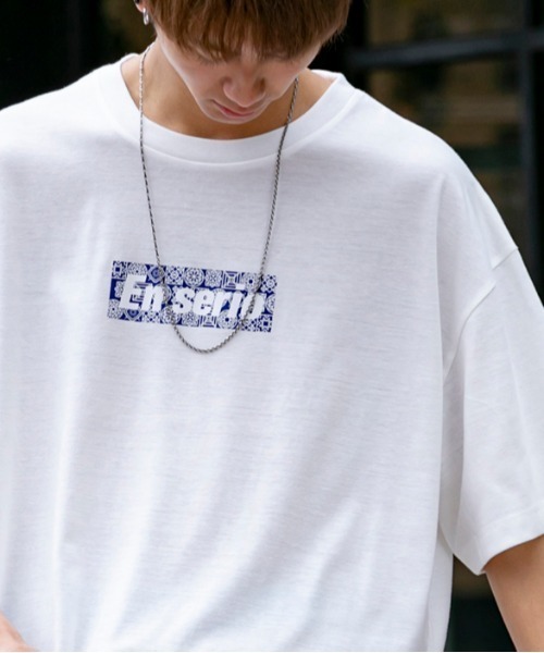 En serio TOKYO（エンソリオトーキョー）の「JAPANクラフト BOXロゴ ビッグシルエット Tシャツ（Tシャツ/カットソー・メンズ・ホワイト系その他/ブラック系その他/ホワイト系その他2/ブラック系その他3/ホワイト系その他3/ブラック系その他2・LL/S/M/L）」の21枚目の写真