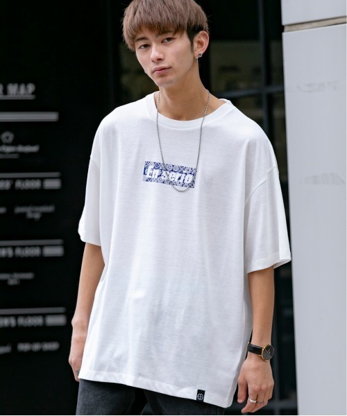 En serio TOKYO（エンソリオトーキョー）の「JAPANクラフト BOXロゴ ビッグシルエット Tシャツ（Tシャツ/カットソー・メンズ・ホワイト系その他/ブラック系その他/ホワイト系その他2/ブラック系その他3/ホワイト系その他3/ブラック系その他2・LL/S/M/L）」の22枚目の写真