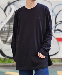 【TOMMY HILFIGER(トミー・ヒルフィガー)】 ワンポイント刺繍 長袖Tシャツ ロンT TOMMY Small Logo Long Sleeve Tee
