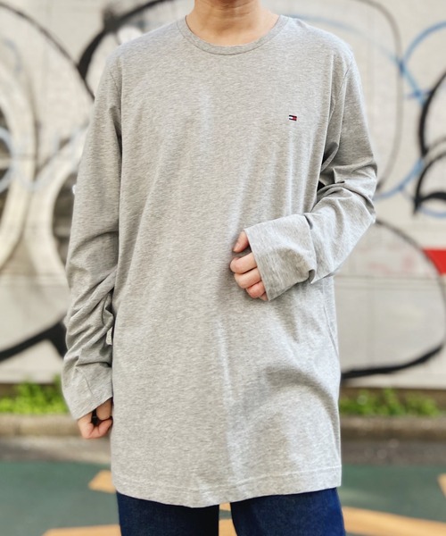 TOMMY HILFIGER(トミーヒルフィガー)の「【TOMMY HILFIGER(トミー・ヒルフィガー)】 ワンポイント刺繍 長袖Tシャツ ロンT TOMMY Small Logo Long Sleeve Tee(Tシャツ/カットソー・メンズ・グレー/ブラック/ホワイト/ネイビー・S/M/L)」の16枚目の写真