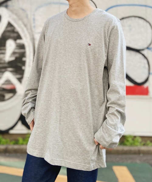 TOMMY HILFIGER(トミーヒルフィガー)の「【TOMMY HILFIGER(トミー・ヒルフィガー)】 ワンポイント刺繍 長袖Tシャツ ロンT TOMMY Small Logo Long Sleeve Tee(Tシャツ/カットソー・メンズ・グレー/ブラック/ホワイト/ネイビー・S/M/L)」の17枚目の写真