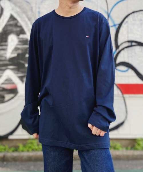 TOMMY HILFIGER(トミーヒルフィガー)の「【TOMMY HILFIGER(トミー・ヒルフィガー)】 ワンポイント刺繍 長袖Tシャツ ロンT TOMMY Small Logo Long Sleeve Tee(Tシャツ/カットソー・メンズ・グレー/ブラック/ホワイト/ネイビー・S/M/L)」の19枚目の写真