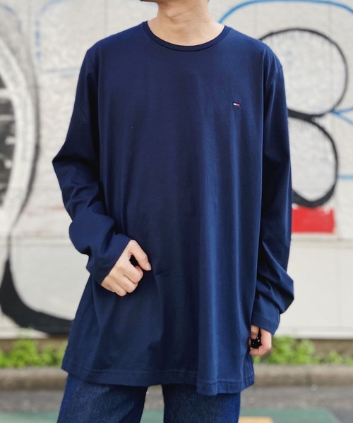 TOMMY HILFIGER(トミーヒルフィガー)の「【TOMMY HILFIGER(トミー・ヒルフィガー)】 ワンポイント刺繍 長袖Tシャツ ロンT TOMMY Small Logo Long Sleeve Tee(Tシャツ/カットソー・メンズ・グレー/ブラック/ホワイト/ネイビー・S/M/L)」の22枚目の写真