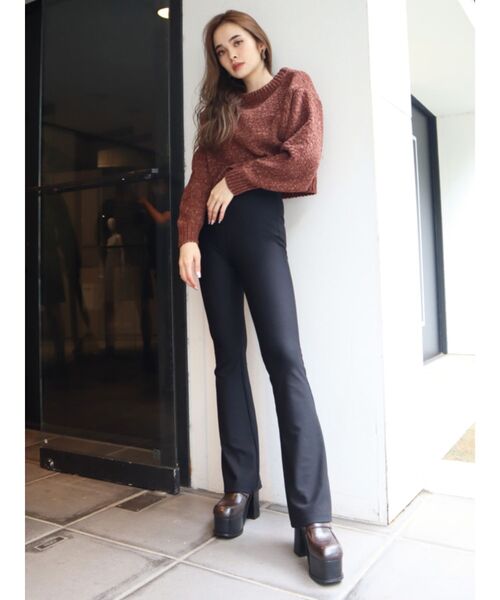 EMODA（エモダ）の「バルキーマットモールニット（ニット/セーター・レディース・ホワイト/ブラック/ブラウン・FREE）」の7枚目の写真