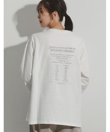 Re:EDIT | [抗菌消臭]選べるバックフォトプリント＆ロゴ7分袖カットソー(Tシャツ/カットソー)
