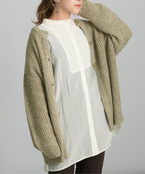Ambre Neige(アンブルネージュ)の「シアーブラウス/シャツブラウス/【WEB/EC限定商品】(シャツ/ブラウス・レディース・パープル/ダークブラウン/ナチュラル・FREE)」の5枚目の写真