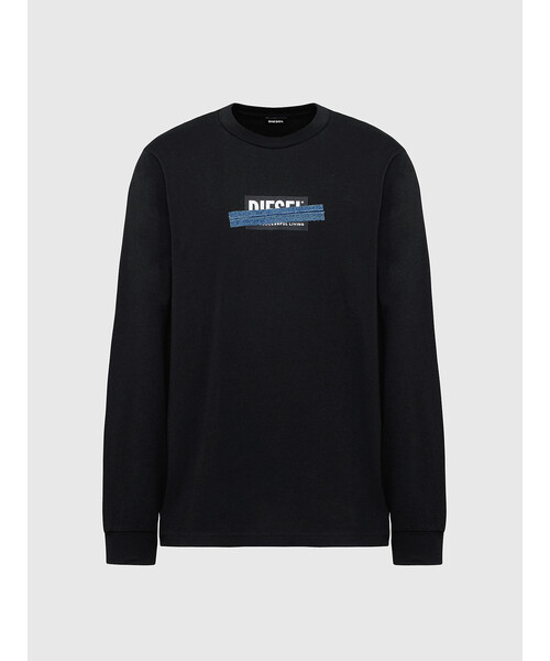 DIESEL（ディーゼル）の「メンズ Tシャツ 長そで ボックス ロゴ