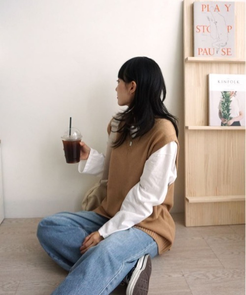 セール】シーズン ユニセックス ベスト オーバーシルエット 二ッ