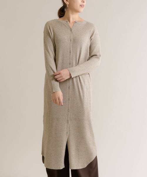 セール Katharine Ross リブニットロングカーディガンワンピース ワンピース Katharine Ross キャサリンロス のファッション通販 Zozotown