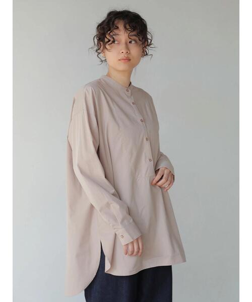 AMERICAN HOLIC(アメリカンホリック)の「バンドカラーバックスリットシャツチュニック *(Tシャツ/カットソー・レディース・チェック/オフホワイト/ピンク/ブラウン・FREE)」の15枚目の写真