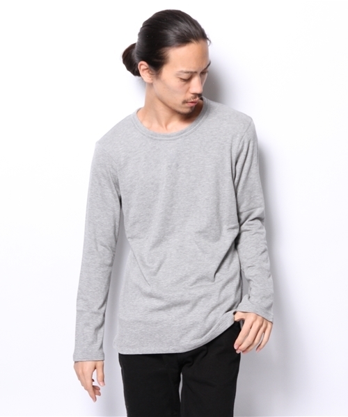 Lui's（ルイス）の「Lui's 裏パイルロングスリーブカットソー（Tシャツ/カットソー・メンズ・ブラック/グレー/ホワイト・SMALL/MEDIUM）」の3枚目の写真