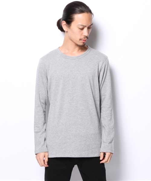 Lui's（ルイス）の「Lui's 裏パイルロングスリーブカットソー（Tシャツ/カットソー・メンズ・ブラック/グレー/ホワイト・SMALL/MEDIUM）」の4枚目の写真