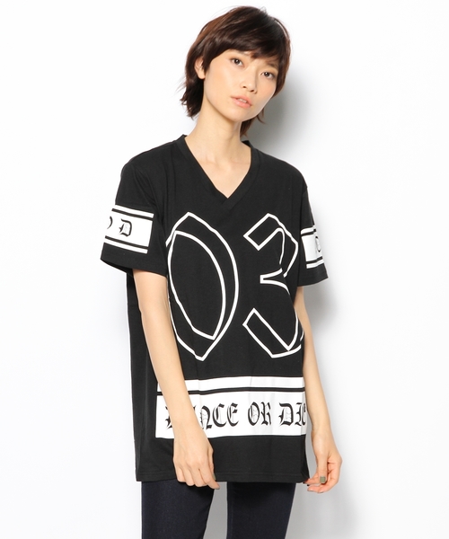 DANCE LB-03（ダンス エルビー・ゼロスリー）の「DOD　BIG　Tシャツ（Tシャツ/カットソー・レディース・ホワイト系/ブラック系・FREE）」の2枚目の写真