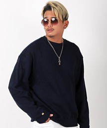 裏起毛ドロップショルダートレーナー
