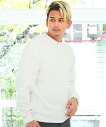 裏起毛ドロップショルダートレーナー
